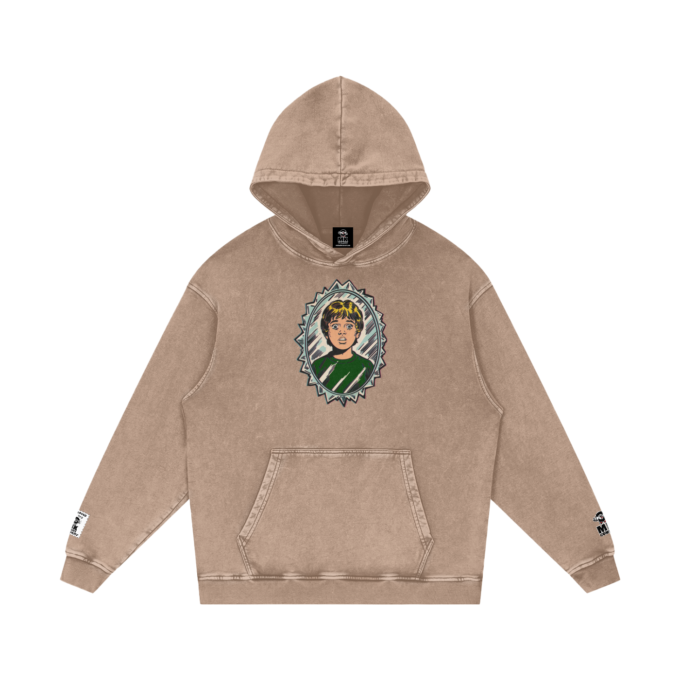 Tommy - Snow Washed Loose Cotton Hoodie