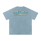 Don't Sweat the Technique - Snow Washed Oversized Cotton T-Shirt