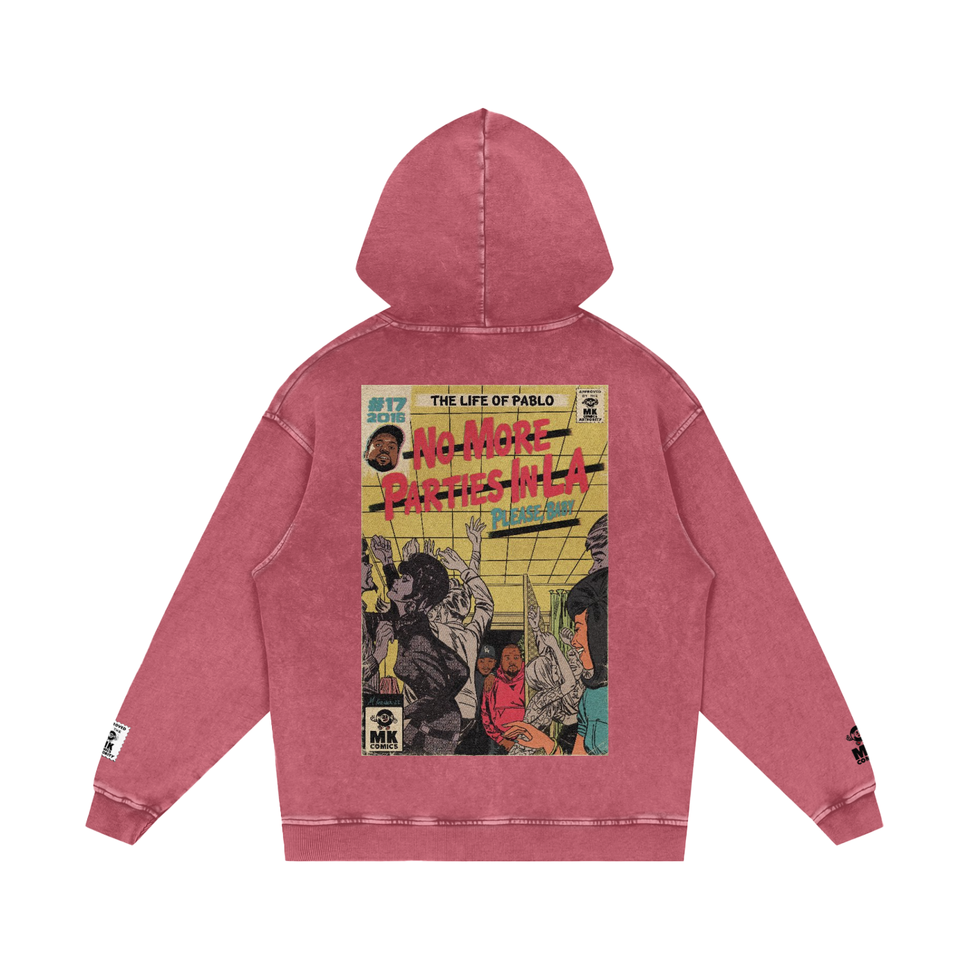 No More Parties in L.A - Snow Washed Loose Cotton Hoodie