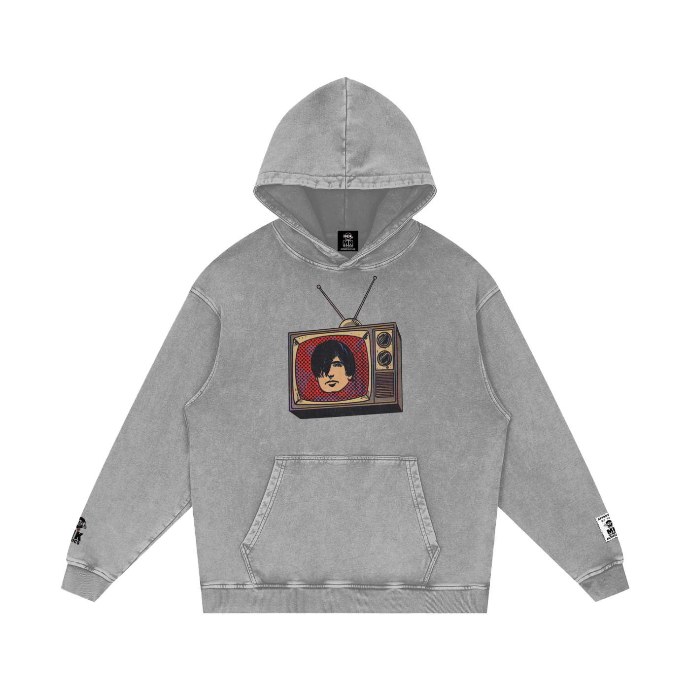 Only - Snow Washed Loose Cotton Hoodie