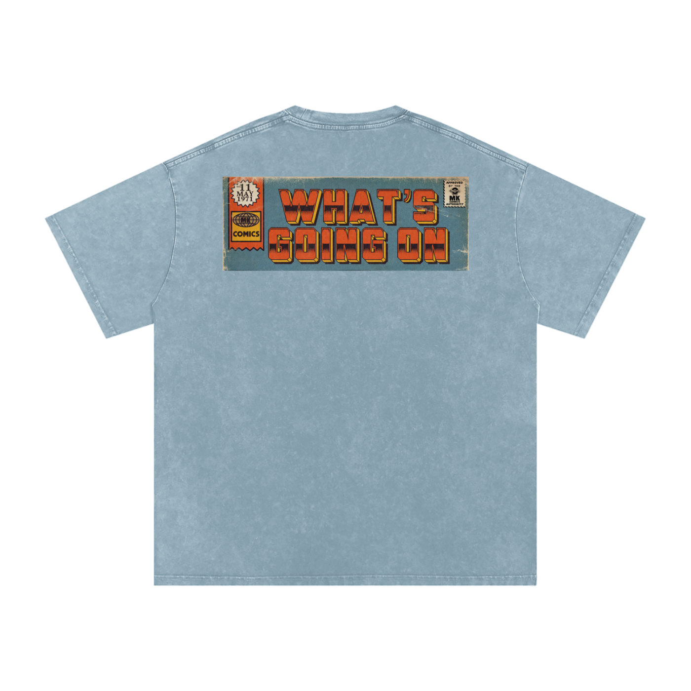 What's Going On - Snow Washed Oversized Cotton T-Shirt
