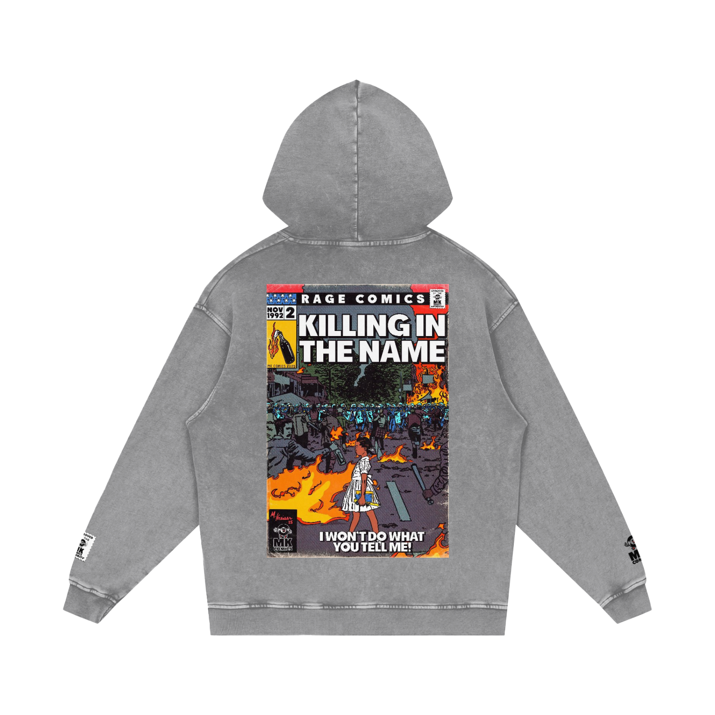 Killing in the Name - Snow Washed Loose Cotton Hoodie