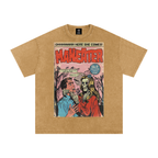 Maneater - Snow Washed Oversized Cotton T-Shirt
