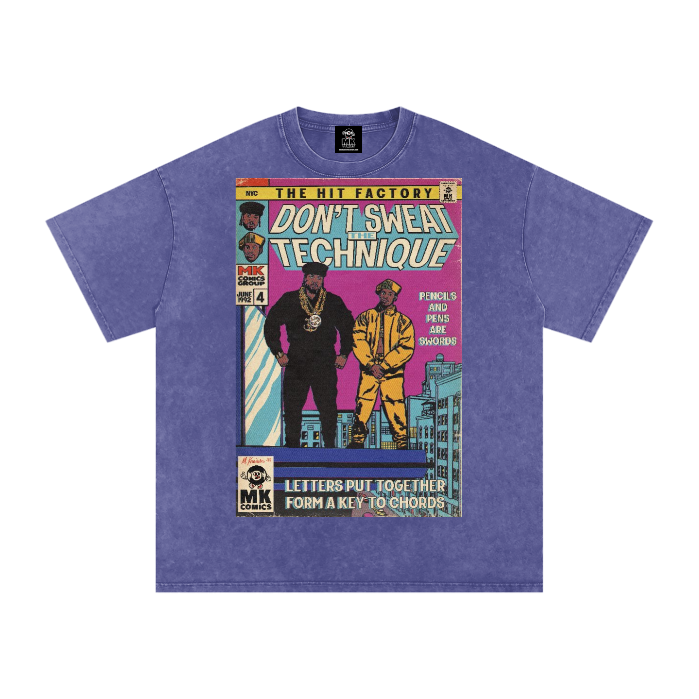 Don't Sweat the Technique - Snow Washed Oversized Cotton T-Shirt
