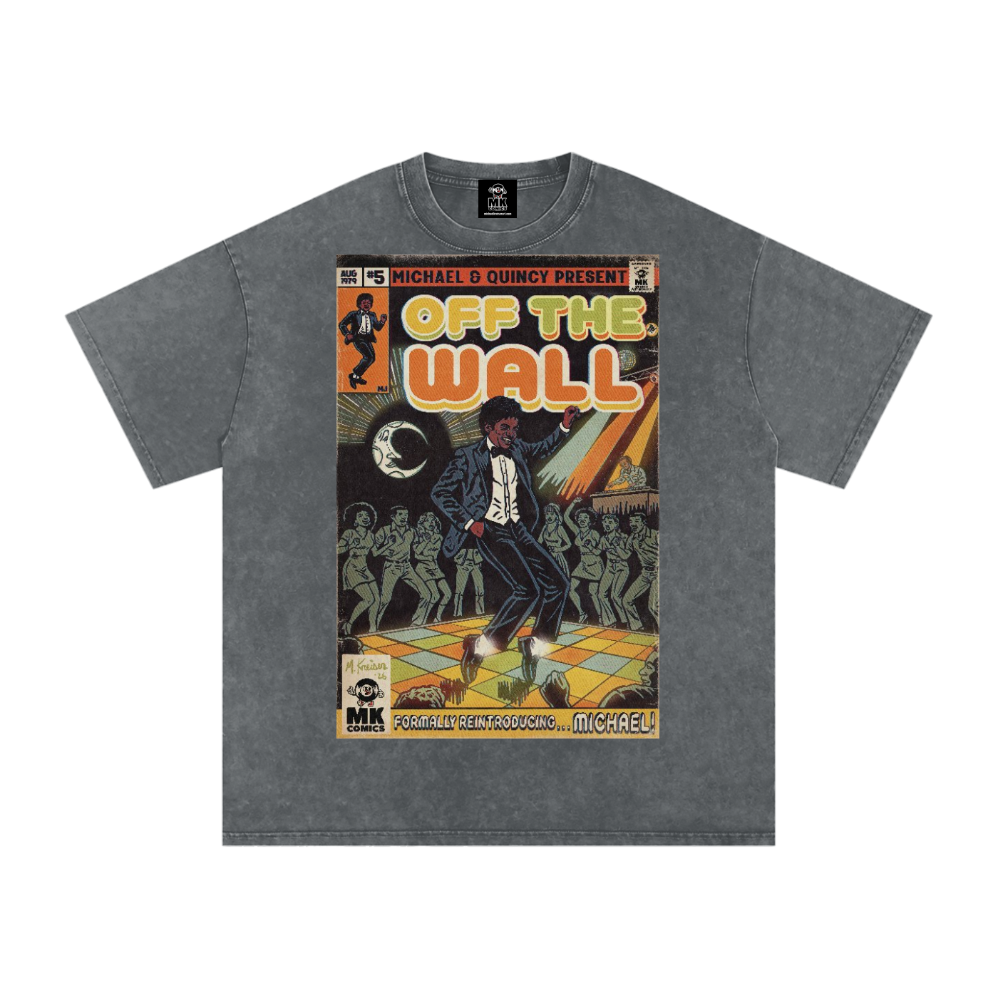 Off the Wall - Snow Washed Oversized Cotton T-Shirt