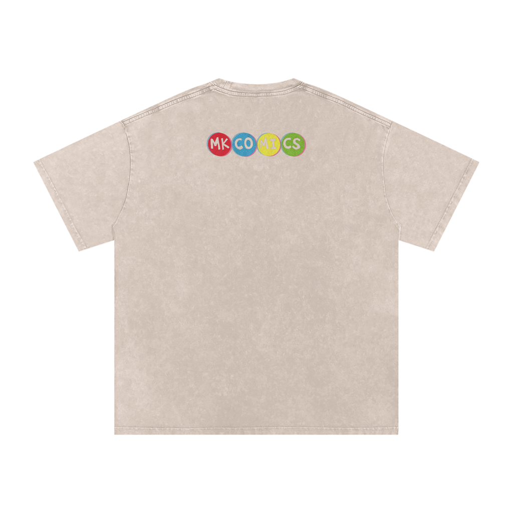 Twisted - Snow Washed Oversized Cotton T-Shirt