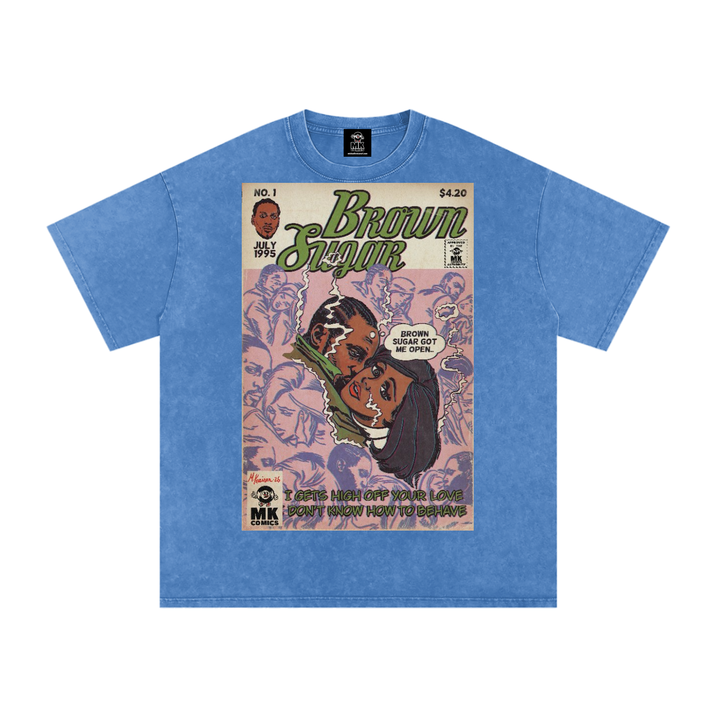 Brown Sugar - Snow Washed Oversized Cotton T-Shirt