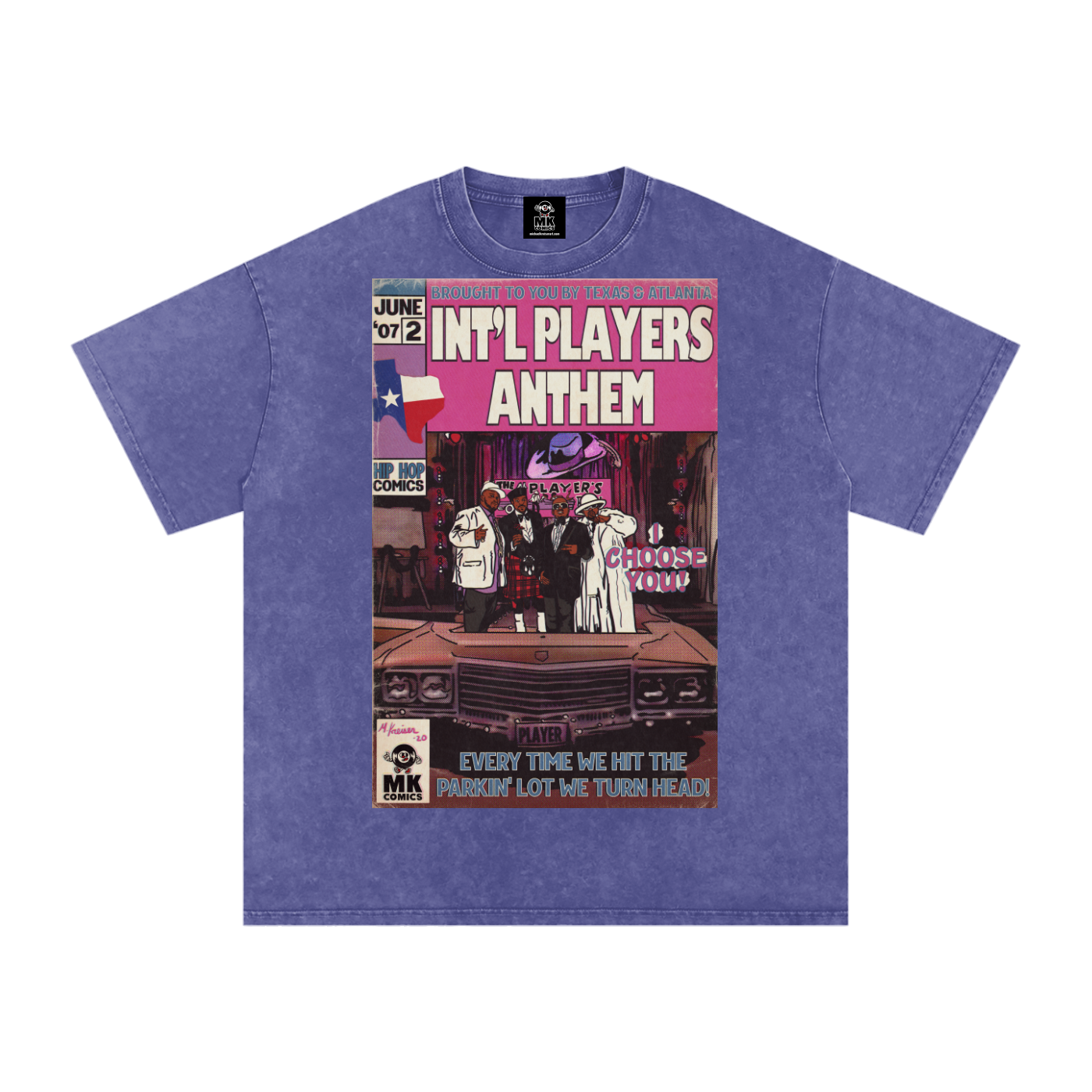 Int'l Players Anthem - Snow Washed Oversized Cotton T-Shirt