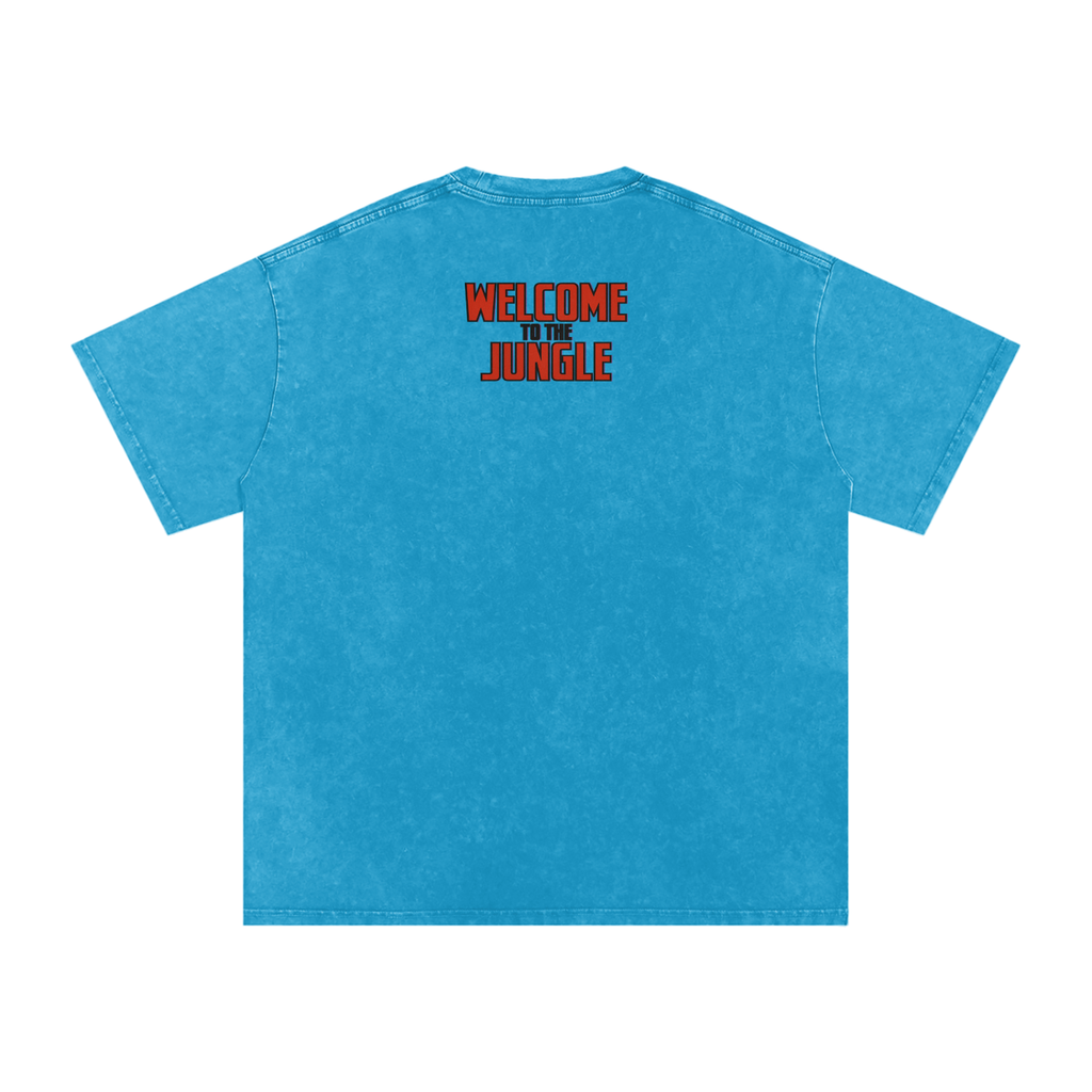 Welcome to the Jungle - Snow Washed Oversized Cotton T-Shirt