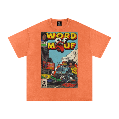 Word of Mouf - Snow Washed Oversized Cotton T-Shirt