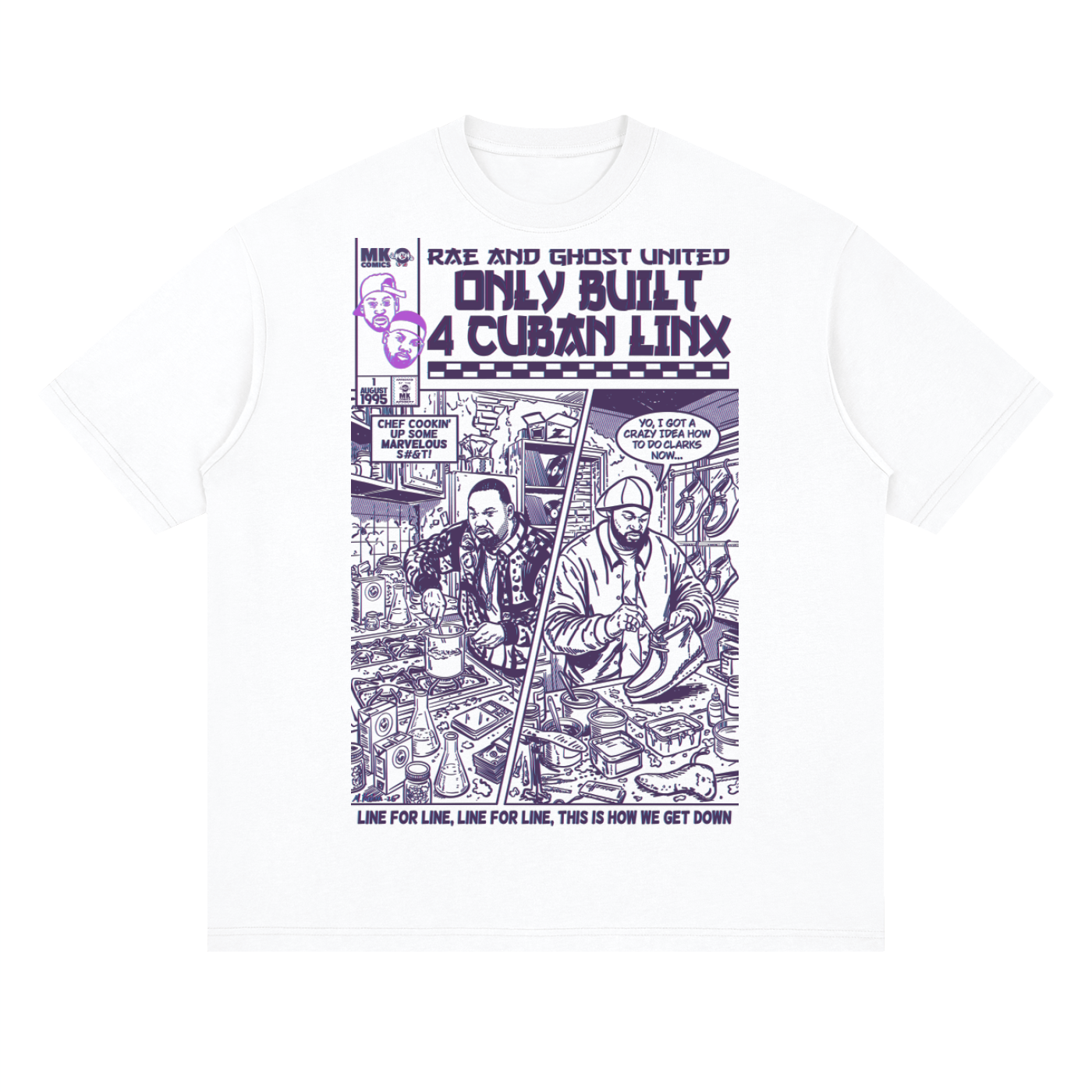 Only Built 4 Cuban Linx - PURPLE EDITION/ONLY 25 AVAILABLE - Streetwear Loose Drop Shoulder T-Shirt