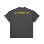 Liquid Swords - Contrast Cuff Cuffed T-Shirt
