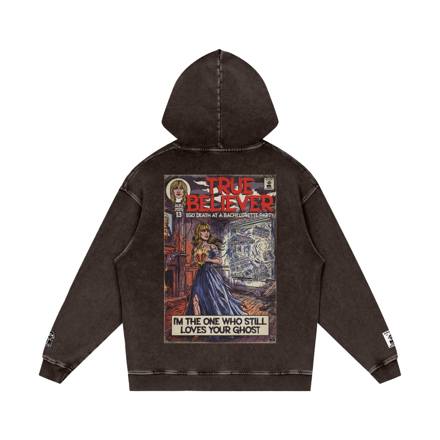 True Believer - Snow Washed Loose Cotton Hoodie