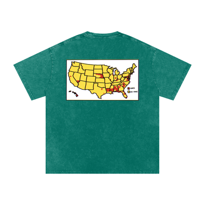 Word of Mouf - Snow Washed Oversized Cotton T-Shirt