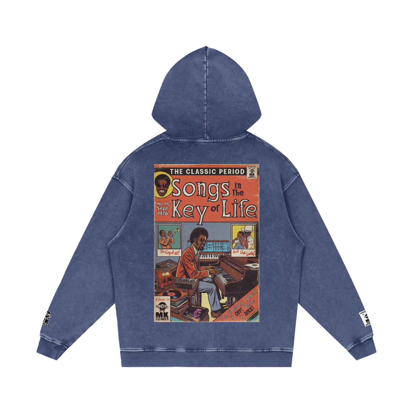 Songs in the Key of Life - Snow Washed Loose Cotton Hoodie
