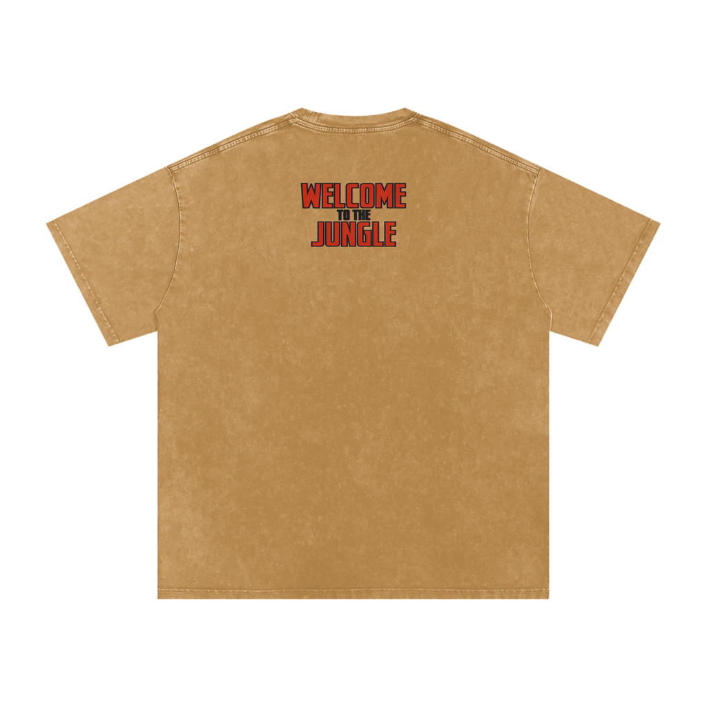 Welcome to the Jungle - Snow Washed Oversized Cotton T-Shirt