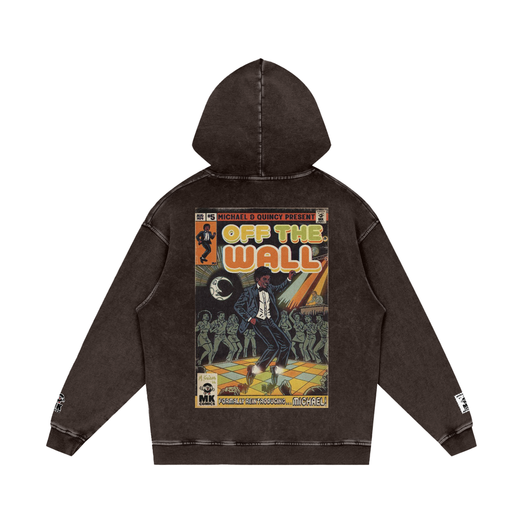 Off the Wall - Snow Washed Loose Cotton Hoodie