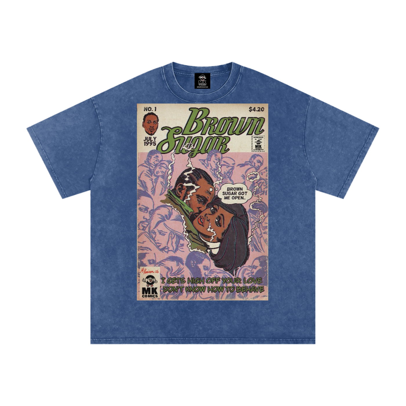 Brown Sugar - Snow Washed Oversized Cotton T-Shirt