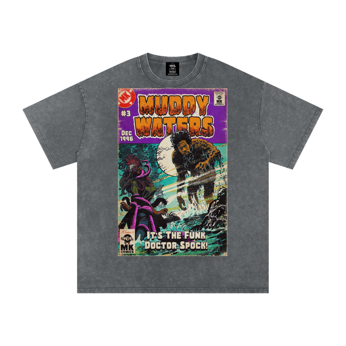 Muddy Waters - Snow Washed Oversized Cotton T-Shirt