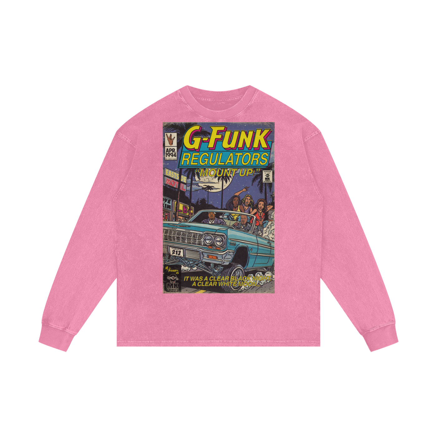 Regulate - Acid Wash Oversize Long Sleeve T-Shirt