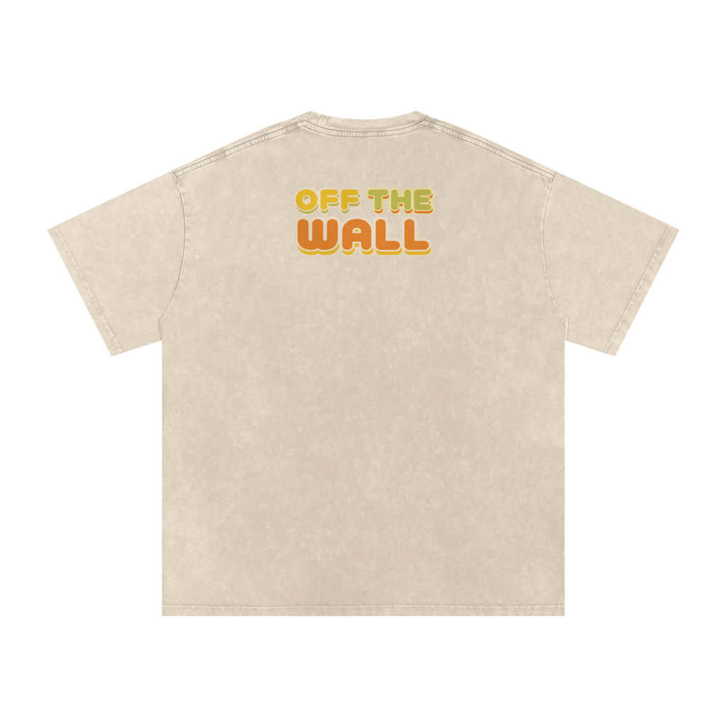 Off the Wall - Snow Washed Oversized Cotton T-Shirt