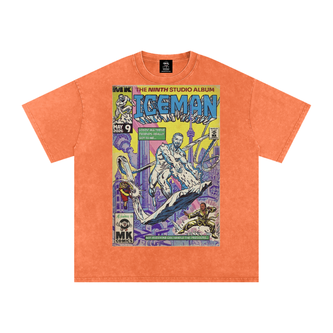 Iceman - Snow Washed Oversized Cotton T-Shirt