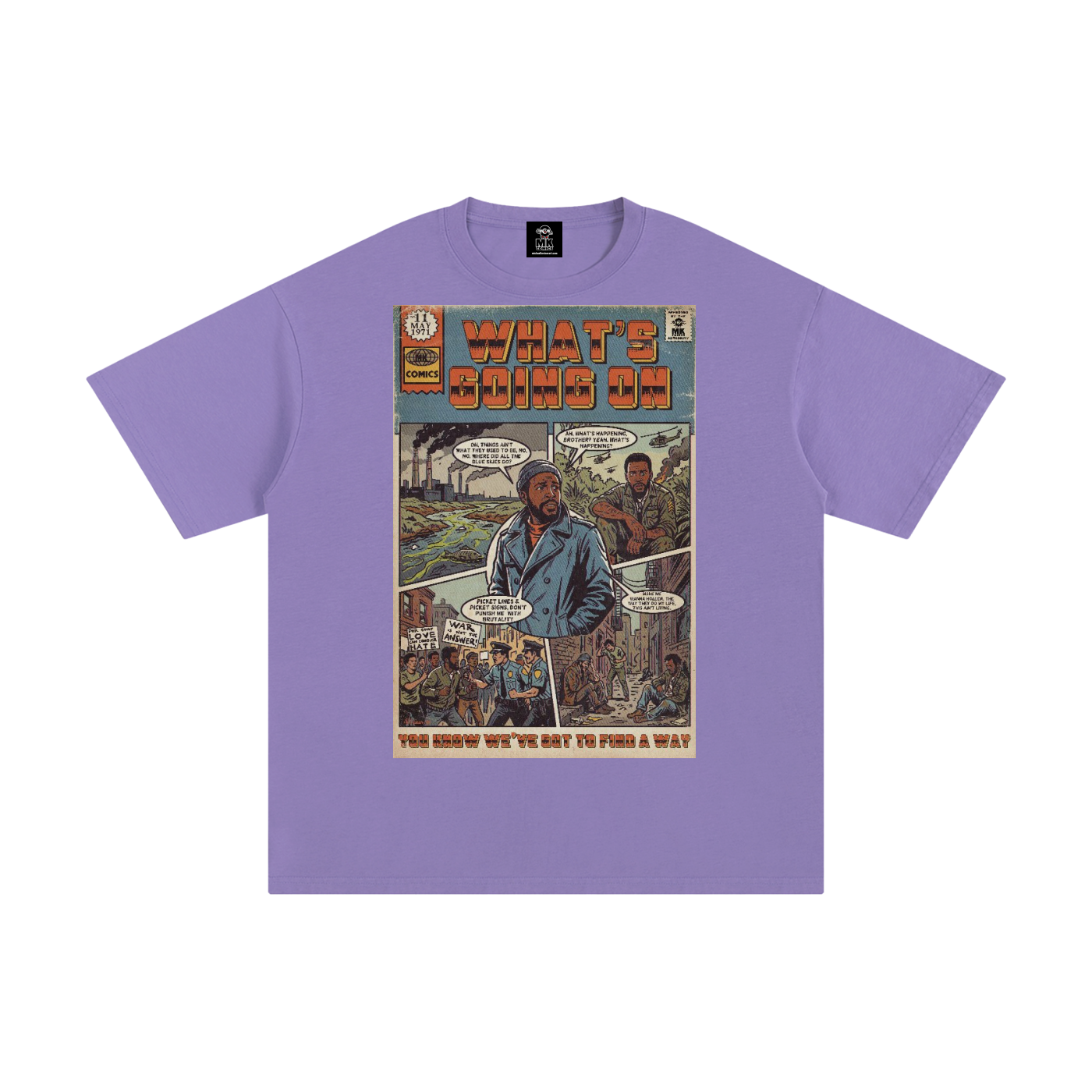 What's Going On - Unisex Pure Cotton T-Shirt