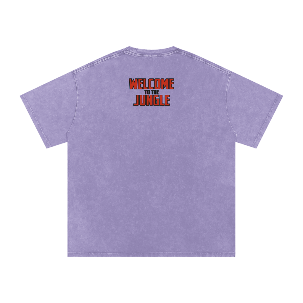 Welcome to the Jungle - Snow Washed Oversized Cotton T-Shirt