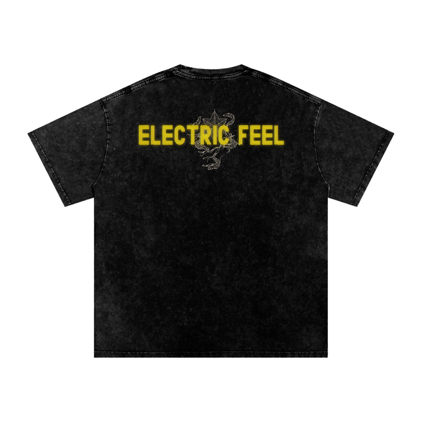 Electric Feel - Snow Washed Oversized Cotton T-Shirt