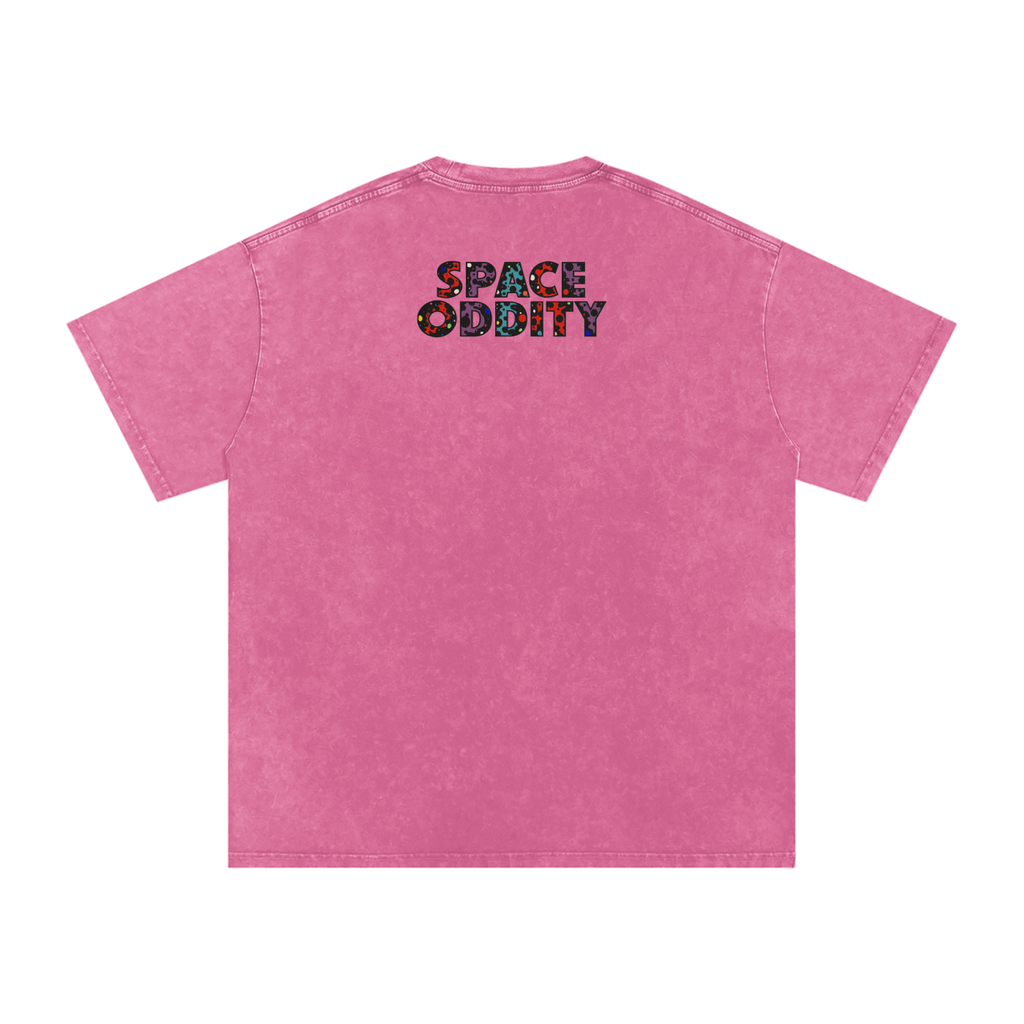 Space Oddity - Snow Washed Oversized Cotton T-Shirt