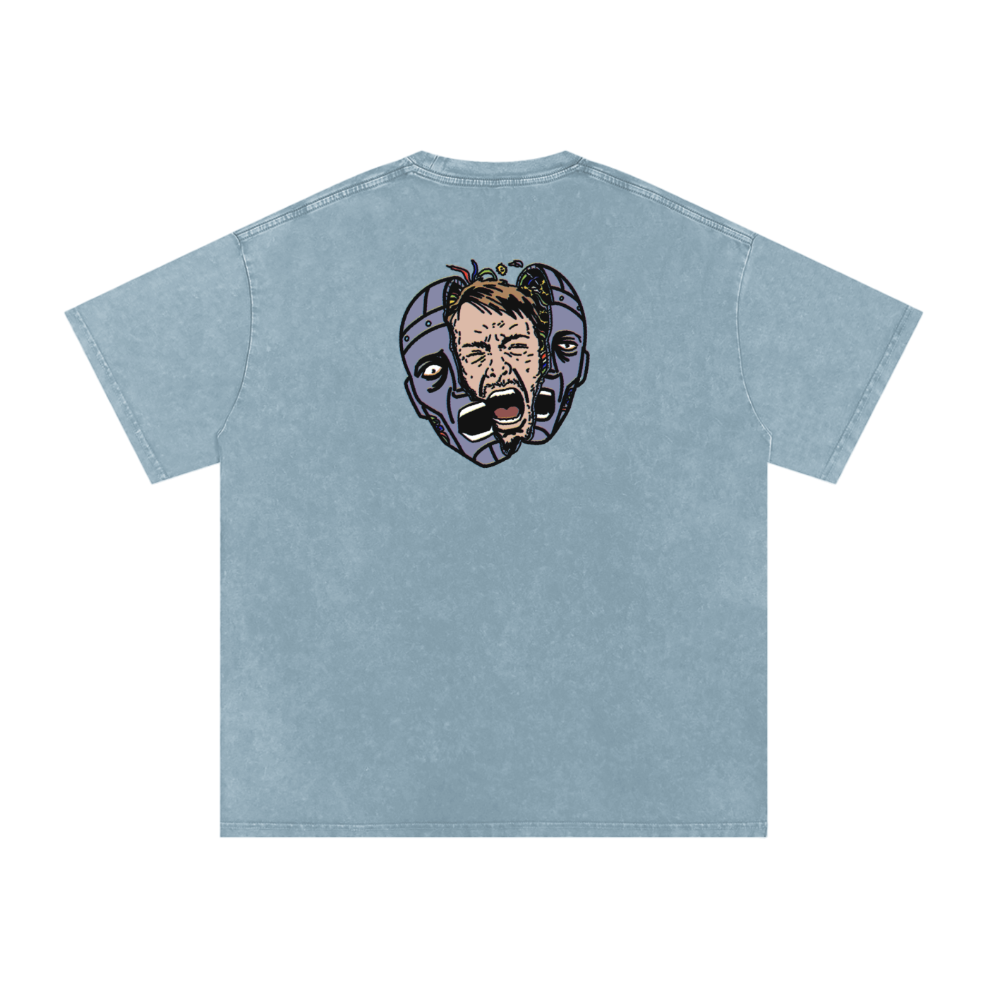 Paranoid Android -  Snow Washed Oversized Cotton T-Shirt