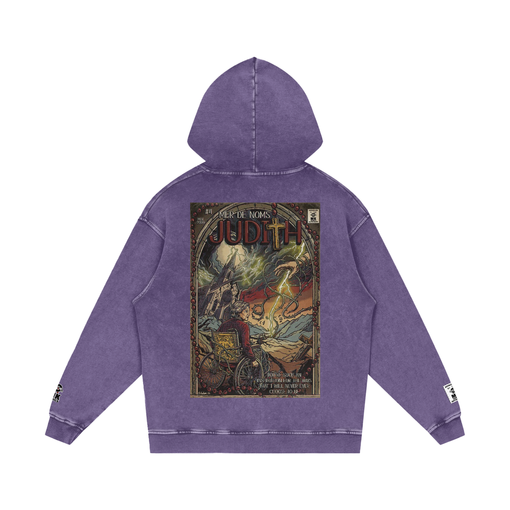 Judith - Snow Washed Loose Cotton Hoodie