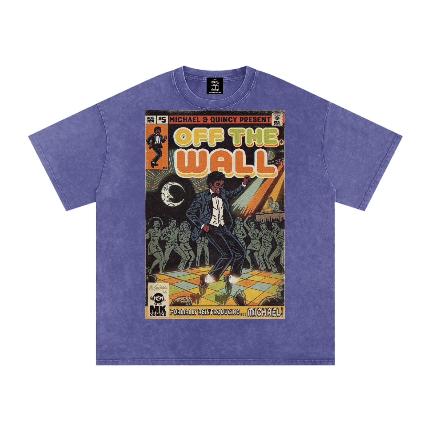 Off the Wall - Snow Washed Oversized Cotton T-Shirt