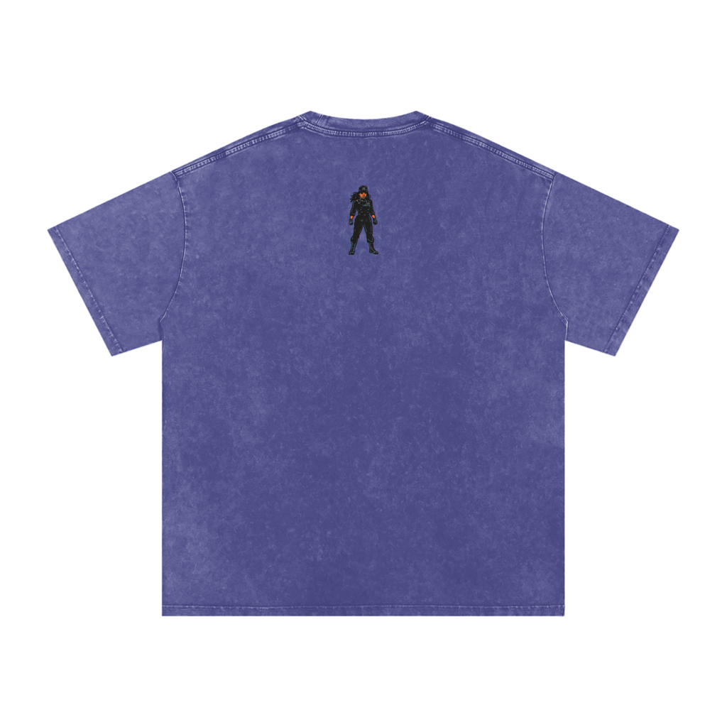Rhythm Nation - Snow Washed Oversized Cotton T-Shirt