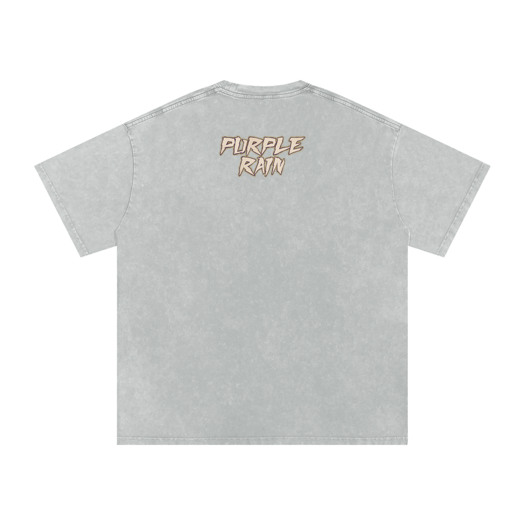 Purple Rain - Snow Washed Oversized Cotton T-Shirt