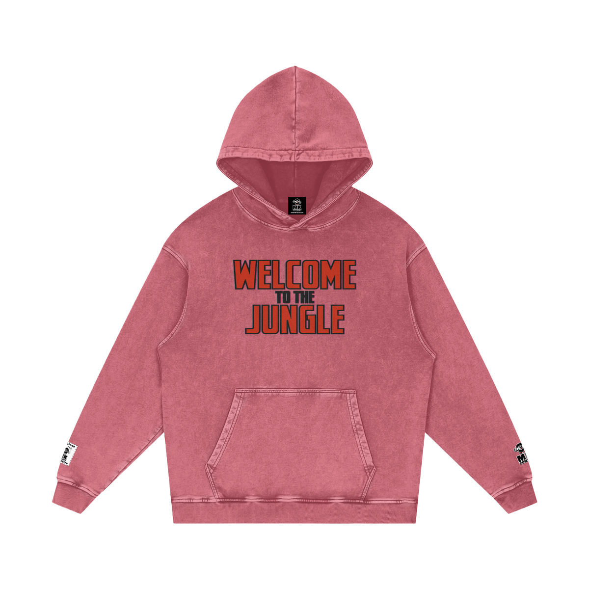 Welcome to the Jungle - Snow Washed Loose Cotton Hoodie