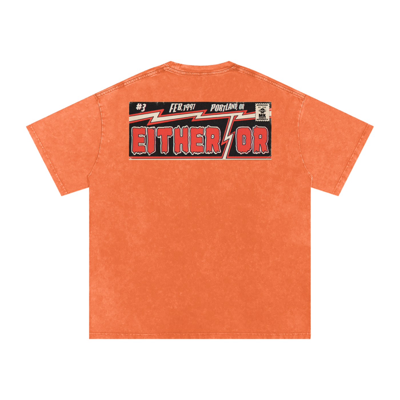 Either/Or - Snow Washed Oversized Cotton T-Shirt