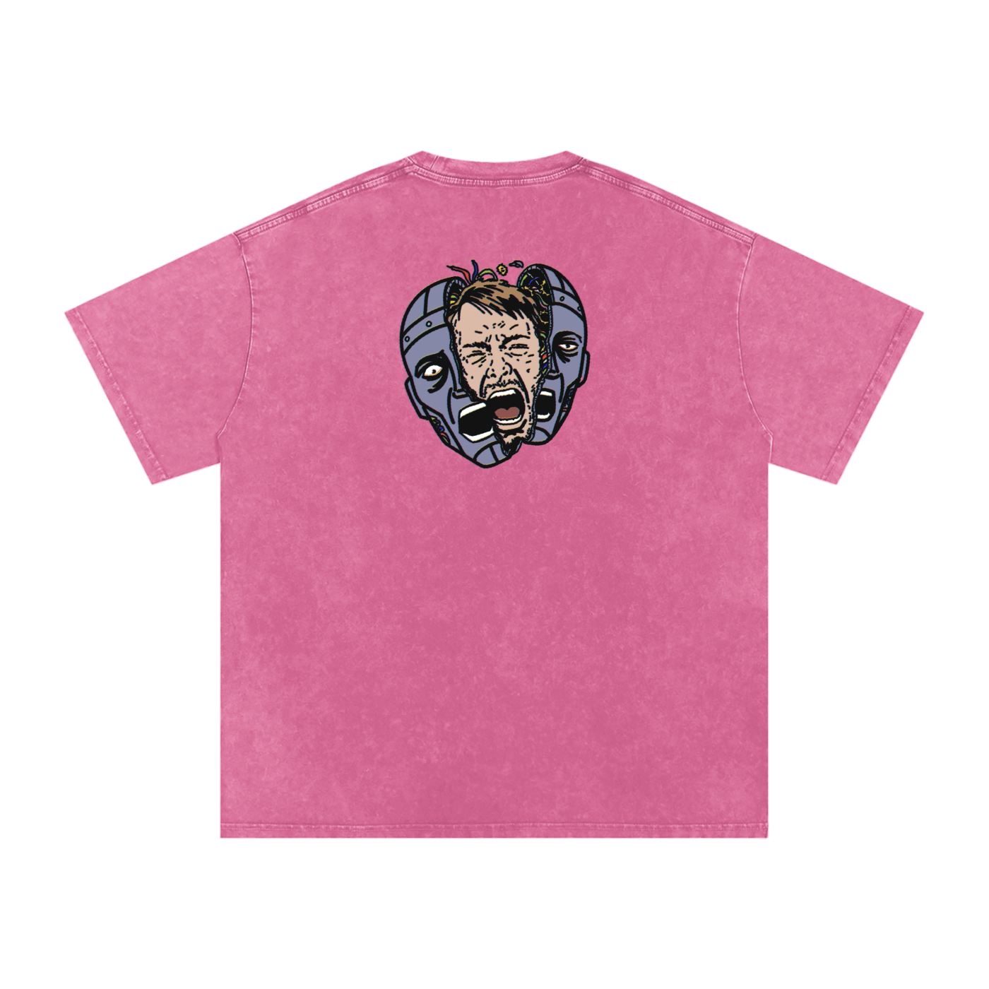 Paranoid Android -  Snow Washed Oversized Cotton T-Shirt