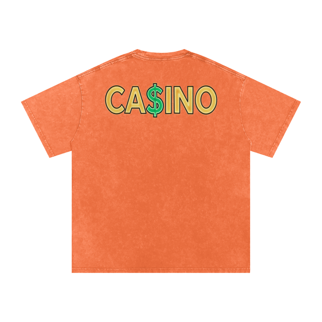 Casino - Snow Washed Oversized Cotton T-Shirt