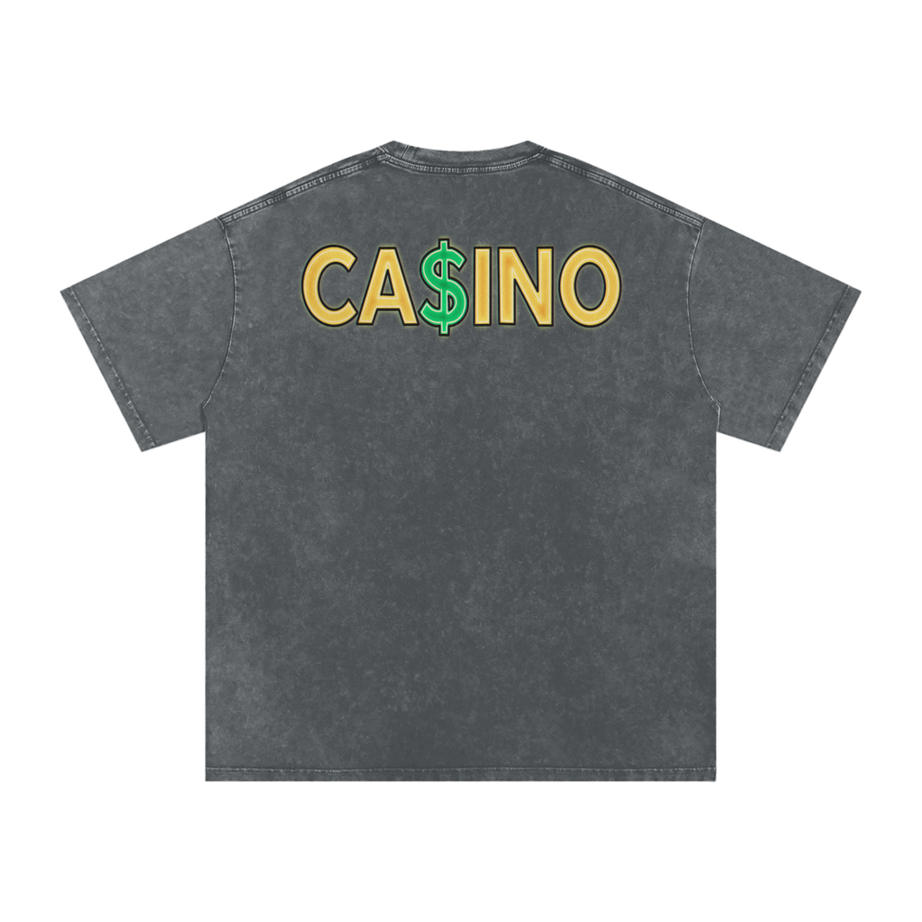 Casino - Snow Washed Oversized Cotton T-Shirt