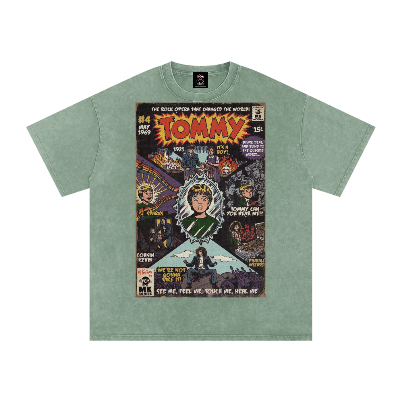 Tommy - Snow Washed Oversized Cotton T-Shirt
