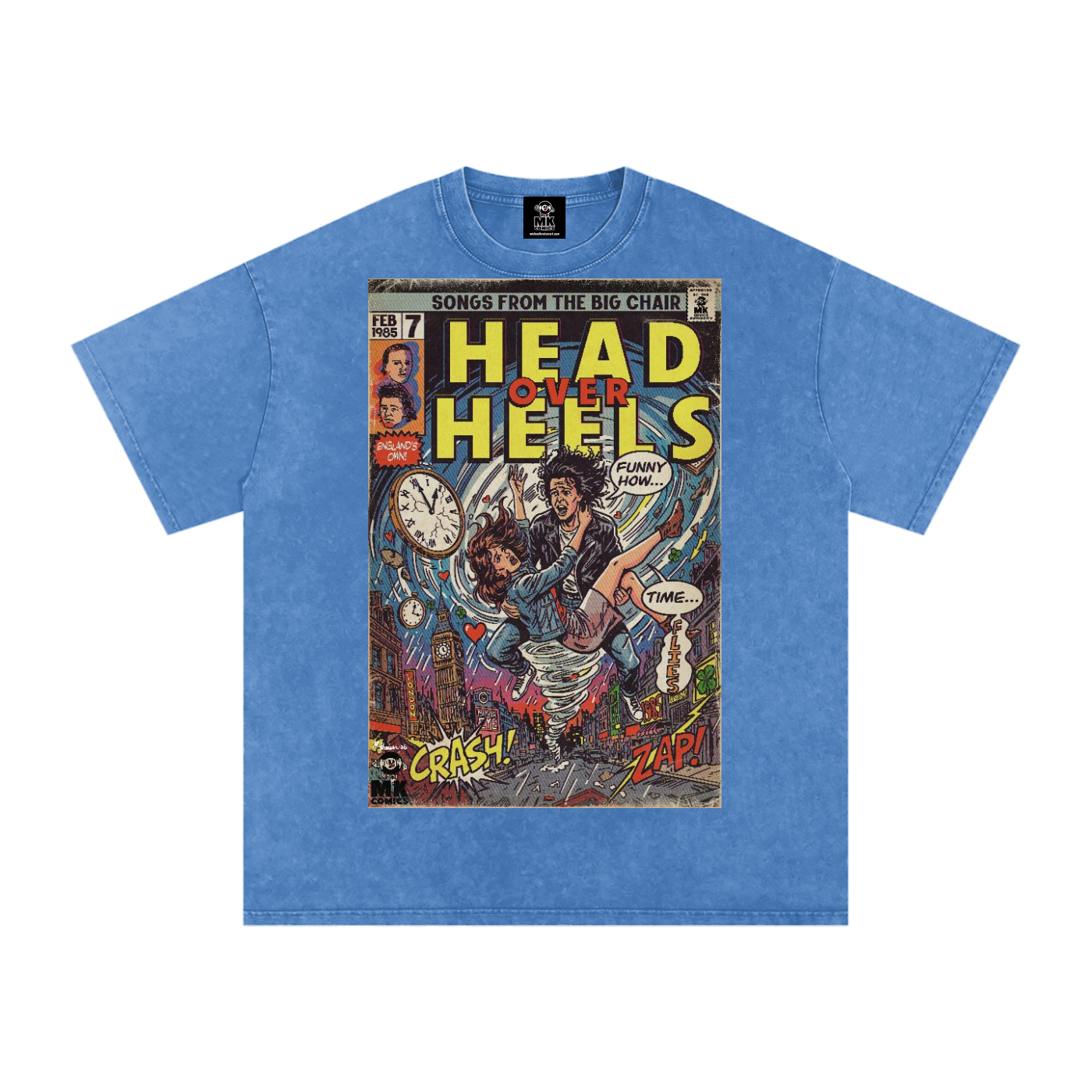 Head Over Heels - Snow Washed Oversized Cotton T-Shirt