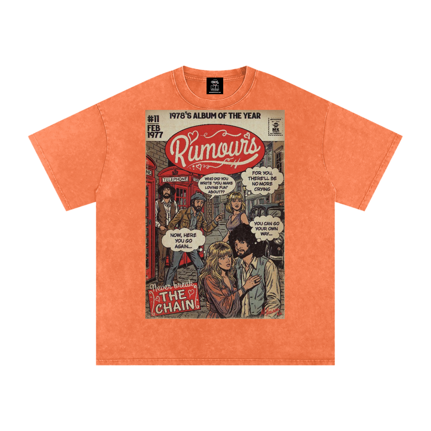 Rumours - Snow Washed Oversized Cotton T-Shirt