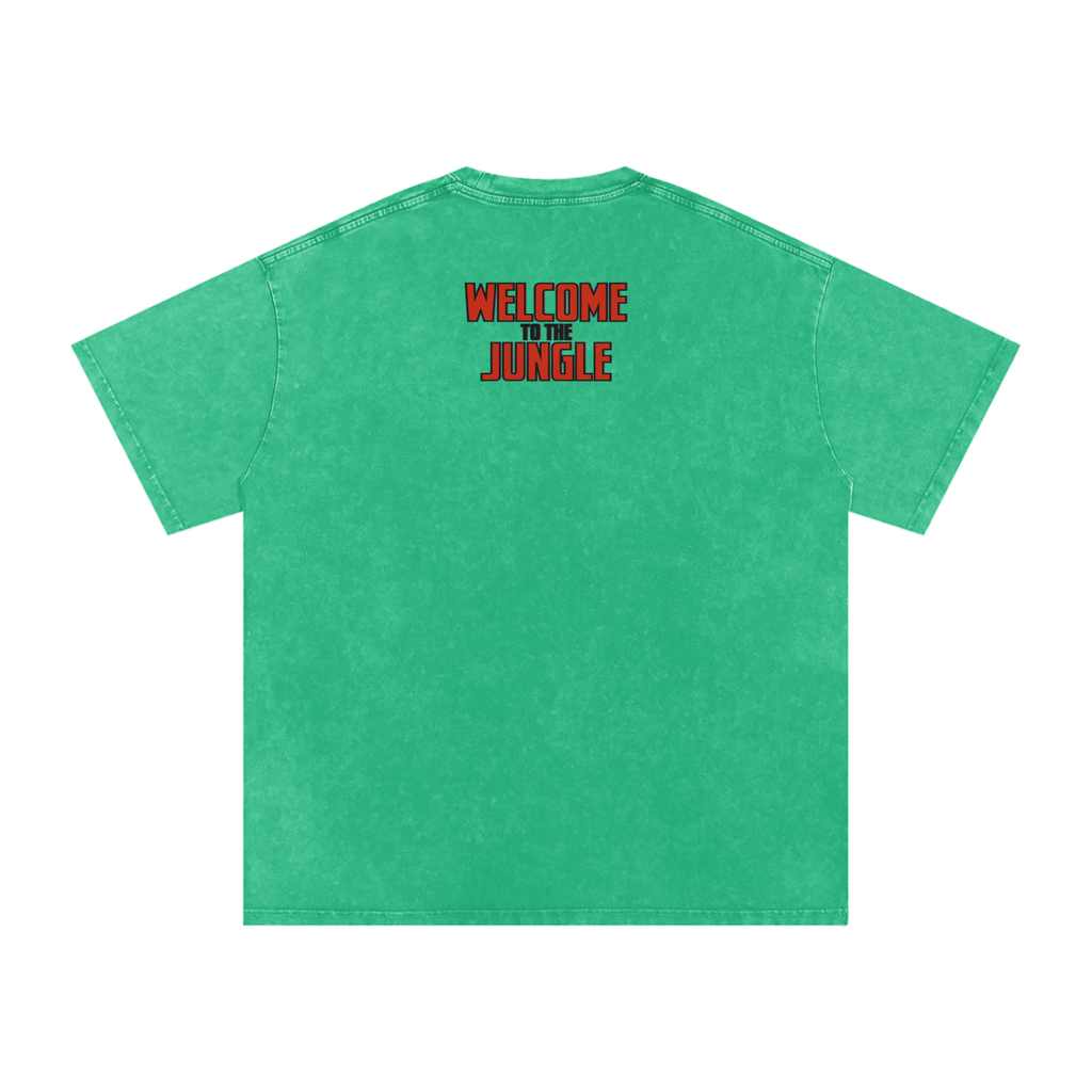 Welcome to the Jungle - Snow Washed Oversized Cotton T-Shirt