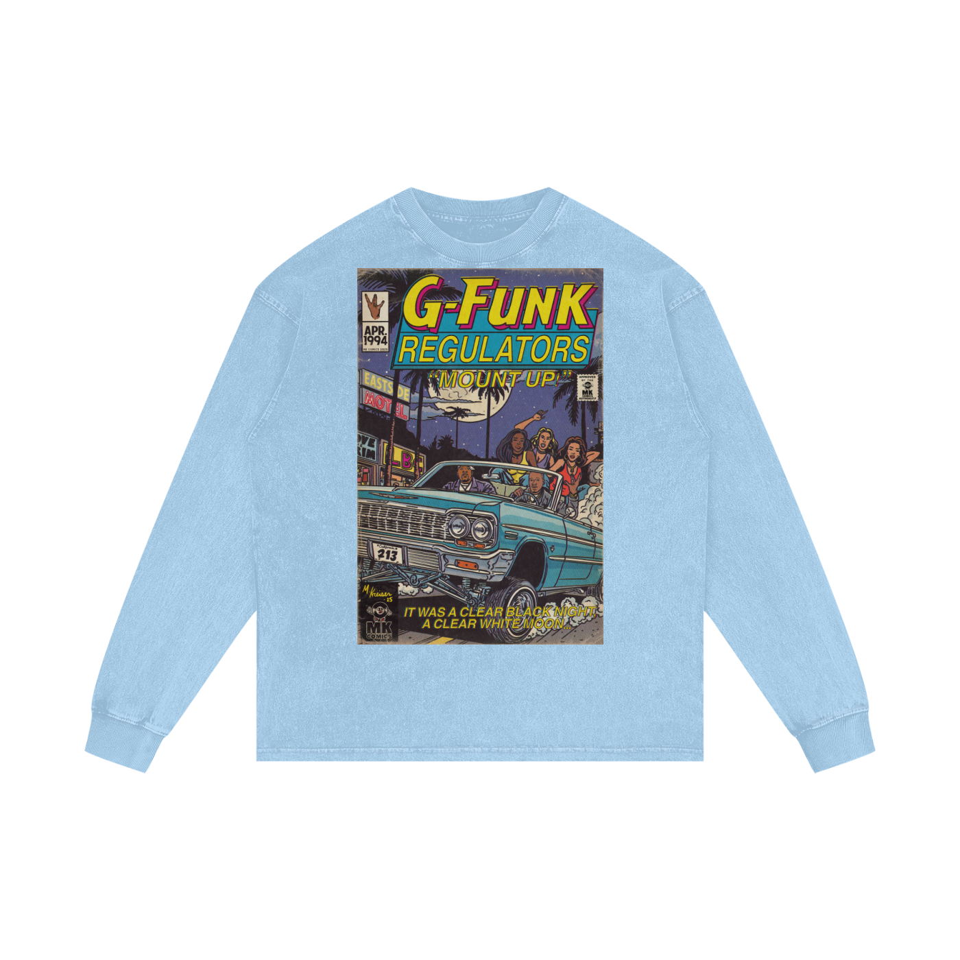 Regulate - Acid Wash Oversize Long Sleeve T-Shirt