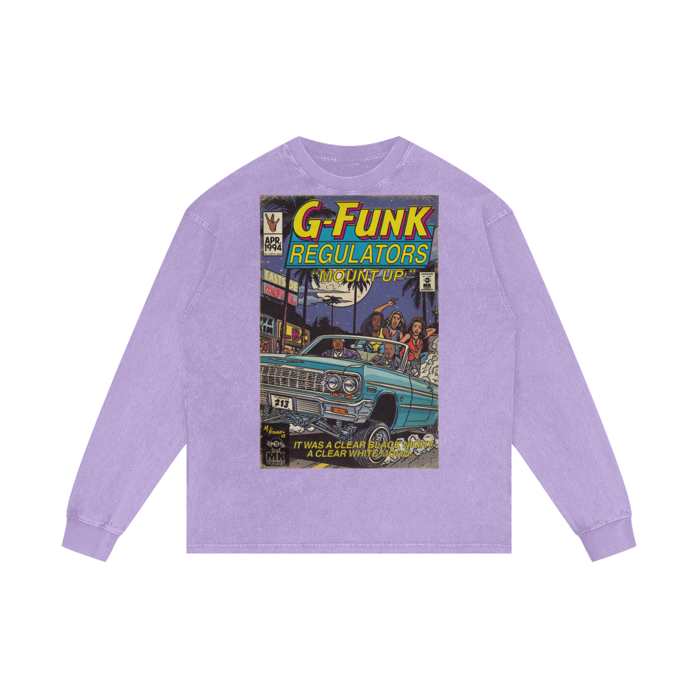 Regulate - Acid Wash Oversize Long Sleeve T-Shirt