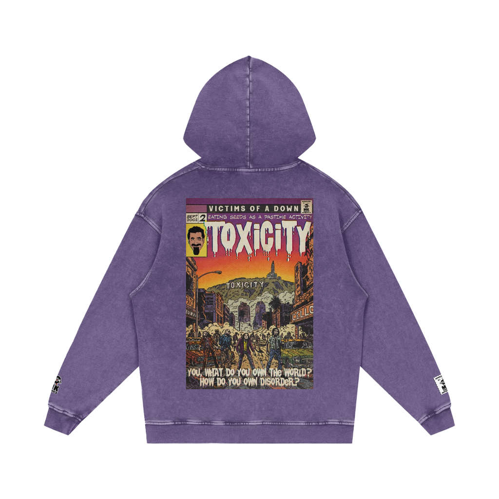 Toxicity - Snow Washed Loose Cotton Hoodie