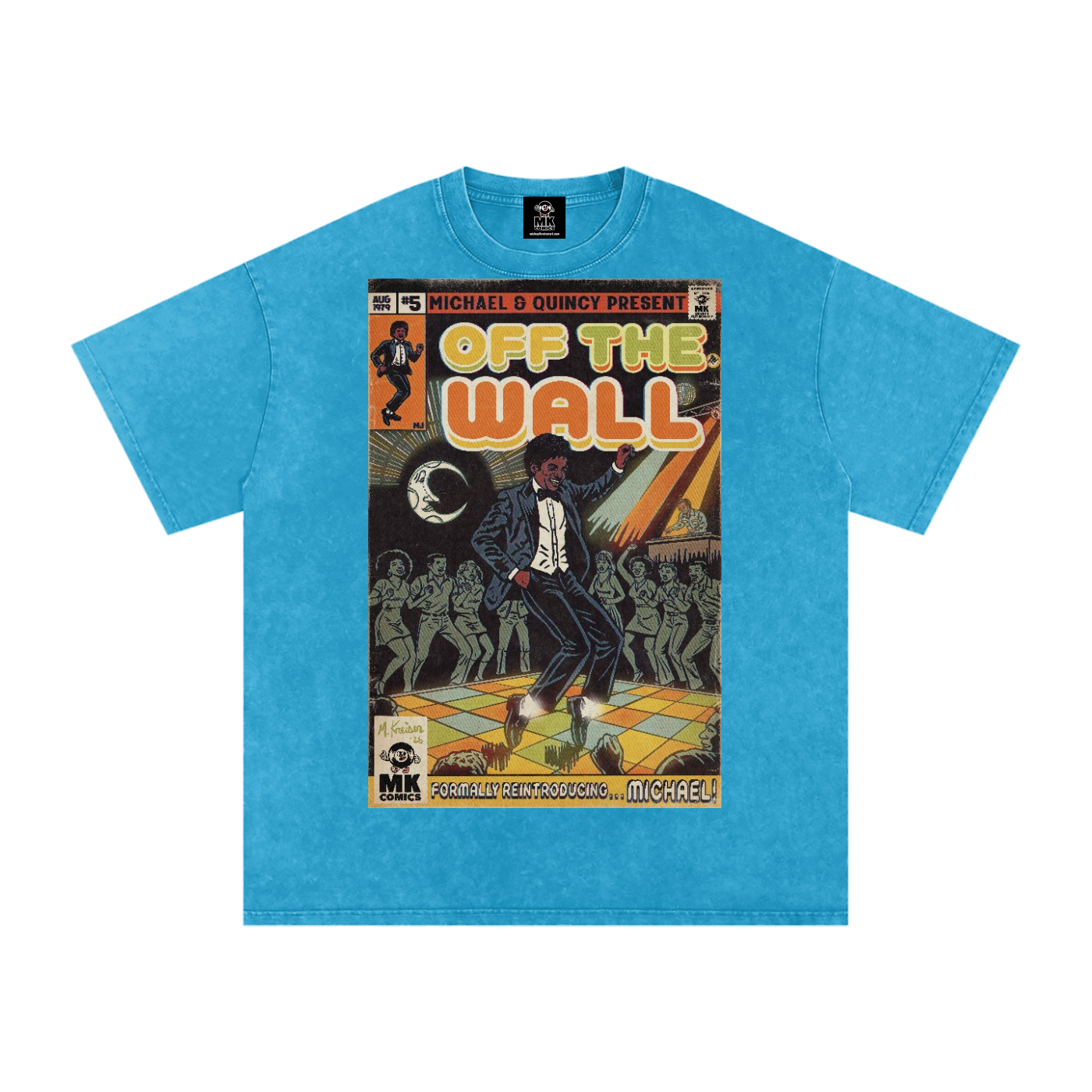Off the Wall - Snow Washed Oversized Cotton T-Shirt