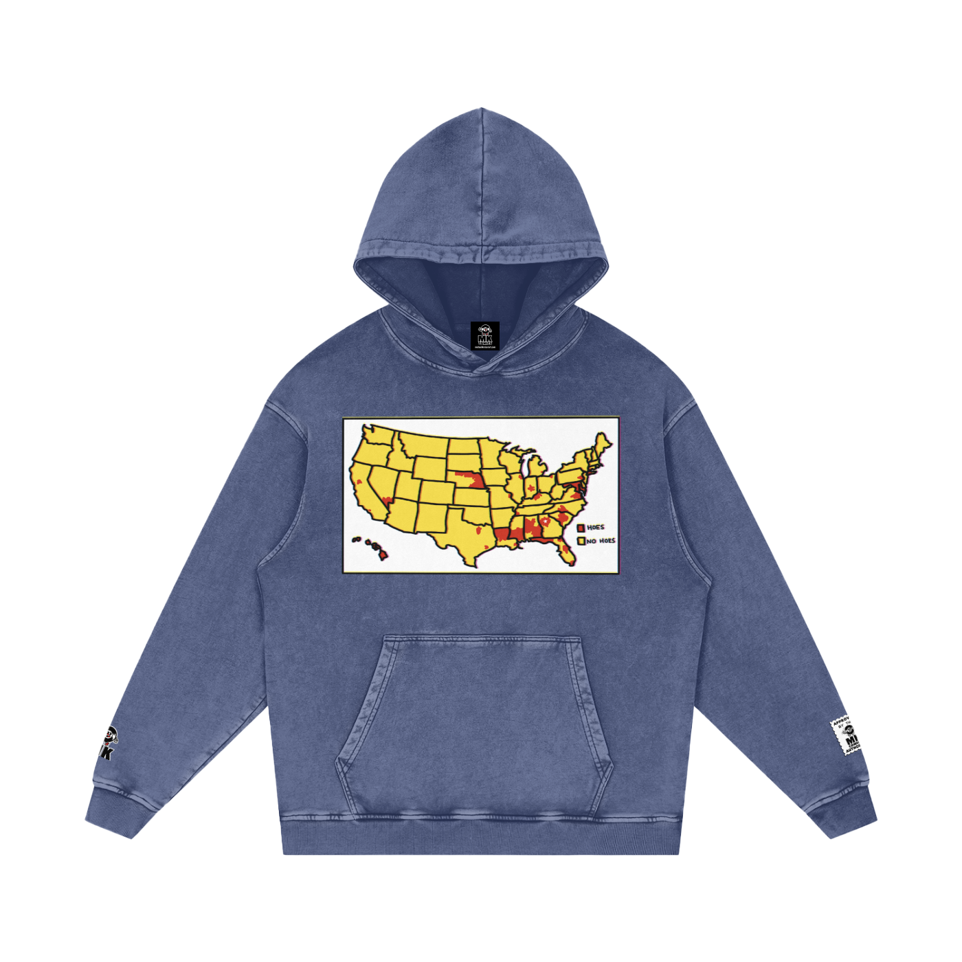Word of Mouf - Snow Washed Loose Cotton Hoodie