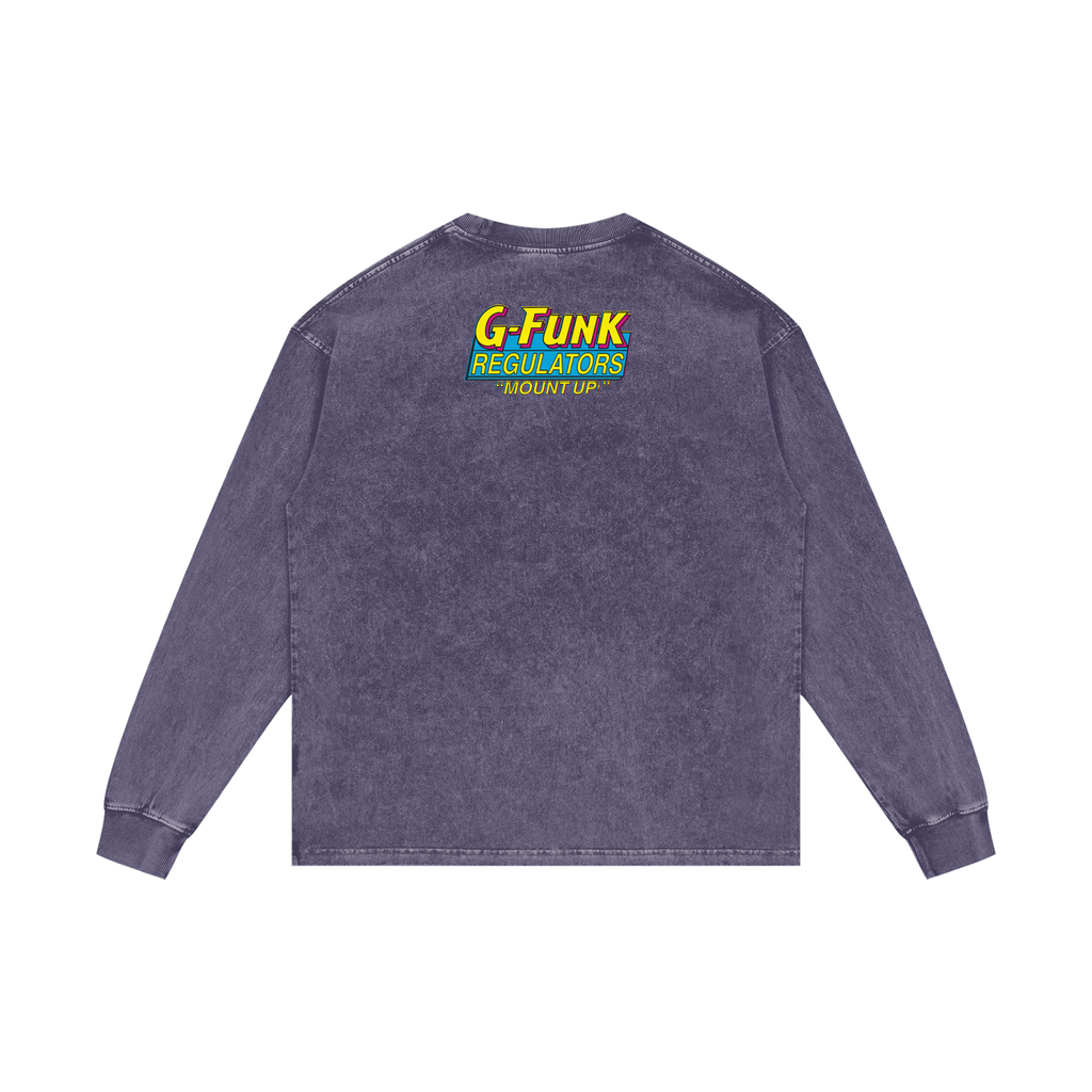 Regulate - Acid Wash Oversize Long Sleeve T-Shirt